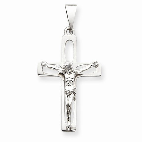 14k White Gold Crucifix Pendant, Lovely Pendants for Necklace