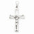 14k White Gold Crucifix Pendant, Lovely Pendants for Necklace