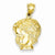 14k Gold Boy Head Pendant, Pendants for Necklace