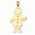 14k Gold Boy pendant, Fine Pendants for Necklace
