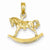 14k Gold Rocking Horse Pendant, Pendants for Necklace