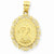 14k Gold Solid Satin Polished Libra Zodiac Oval Pendant, Pendants for Necklace