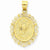 14k Gold Solid Satin Polished Scorpio Zodiac Oval Pendant, Pendants for Necklace