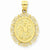 14k Gold Solid Satin Polished Sagittarius Zodiac Oval Pendant, Pendants for Necklace