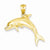 14k Gold Dolphin Pendant, Dazzling Pendants for Necklace