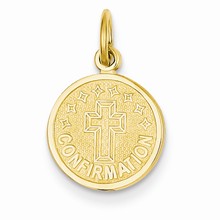 14k Gold Confirmation w/Cross Medal Charm hide-image