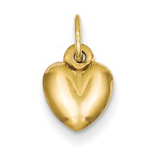 14k Gold Puffed Heart Charm hide-image