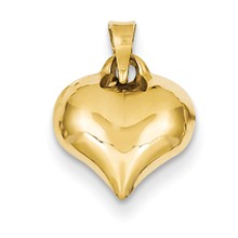 14k Gold Puffed Heart Charm hide-image