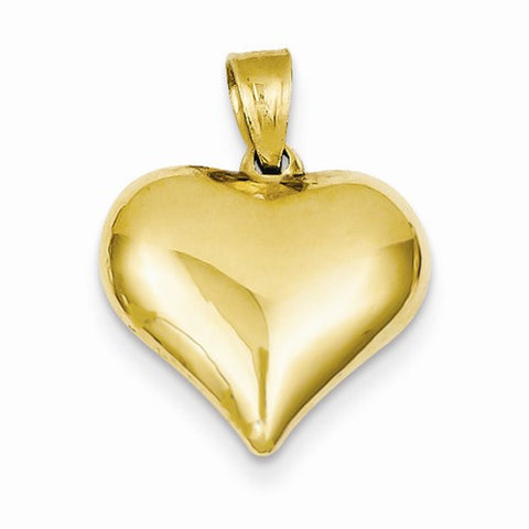 14k Gold Puffed Heart pendant, Classy Pendants for Necklace