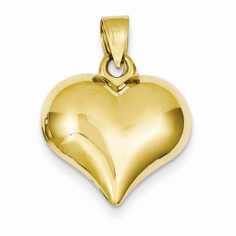14k Gold Puffed Heart pendant, Appealing Pendants for Necklace