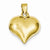 14k Gold Puffed Heart pendant, Appealing Pendants for Necklace