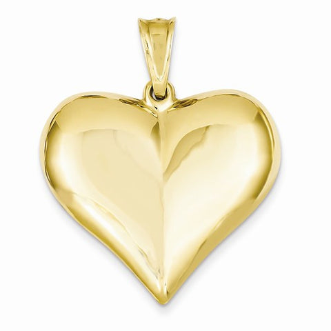 14k Gold Puffed Heart pendant, Adorable Pendants for Necklace