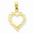 14k Gold Heart with Lace Trim Pendant, Pendants for Necklace