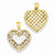 14k Gold Two-tone Filigree & Basket Weave Reversible Heart Pendant, Pendants for Necklace