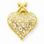 14k Gold Filigree Heart pendant, Fine Pendants for Necklace