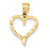 14k Gold Heart Charm hide-image