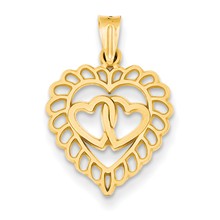 14k Gold Heart Charm hide-image