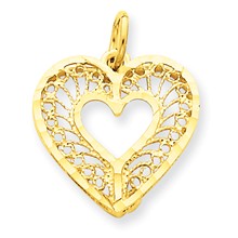 14k Gold Heart Charm hide-image