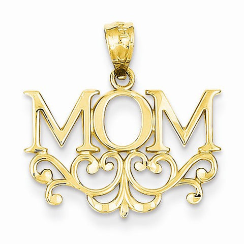 14k Gold Mom pendant, Stylish Pendants for Necklace