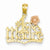 14k Gold Yellow & Rose Gold #1 Madre Pendant, Pendants for Necklace