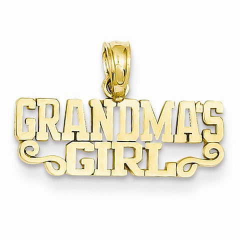 14k Gold Grandma's Girl pendant, Appealing Pendants for Necklace