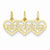 14k Gold Triple Heart D/C Best Friends Break-apart Pendant, Pendants for Necklace