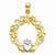 14k Gold Rhodium Claddagh pendant, Pretty Pendants for Necklace