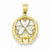 14k Gold Rhodium Claddagh w/Shamrock Pendant, Pendants for Necklace