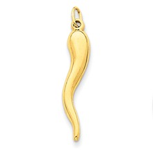 14k Gold Italian Horn Charm hide-image