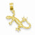 14k Gold Diamond-Cut Lizard Pendant, Pendants for Necklace