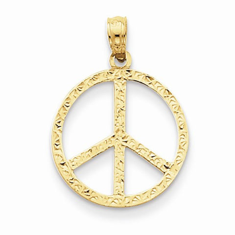 14k Gold Peace Sign pendant, Alluring Pendants for Necklace