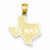 14k Gold State of Texas Pendant, Pendants for Necklace