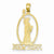 14k Gold Cut-out New York w/Statue of Liberty Pendant, Pendants for Necklace
