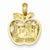 14k Gold New York City Skyline in Apple Pendant, Pendants for Necklace