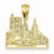 14k Gold Cut-out New York Skyline with Taxi Pendant, Pendants for Necklace