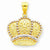 14k Gold & Rhodium Crown pendant, Delightful Pendants for Necklace