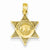 14k Gold Deputy Sheriff Badge with Bear Pendant, Pendants for Necklace