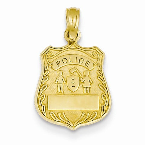 14k Gold Police Badge pendant, Pendants for Necklace