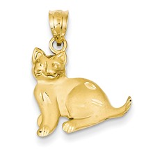 14k Gold Cat Charm hide-image