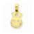 14k Gold Smiley Face with Nurse Hat Pendant, Pendants for Necklace