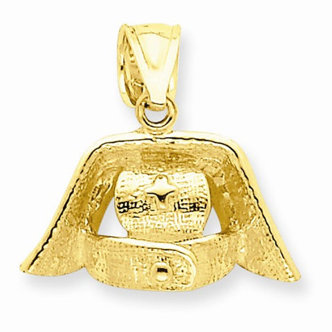 14k Gold 3-D Nurse Hat Pendant, Pendants for Necklace