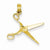 14k Gold 3-D Moveable Scissors Pendant, Pendants for Necklace