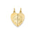 Break-apart Love Charm in 14k Gold