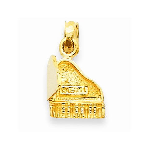 14k Gold 3-D Piano Pendant, Pendants for Necklace