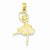 14k Gold Dancing Ballerina Pendant, Pendants for Necklace