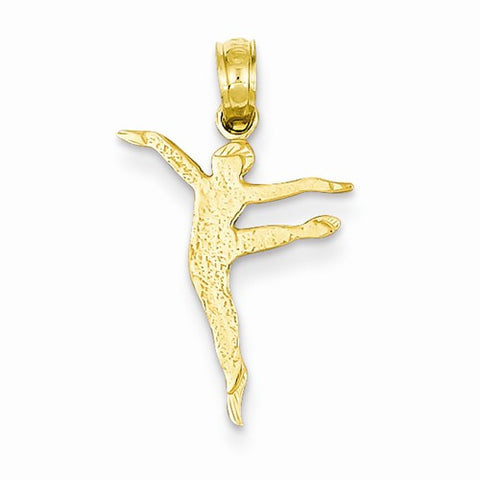 14k Gold Textured Dancer Pendant, Pendants for Necklace