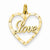 14k Gold Love Heart Pendant, Pendants for Necklace
