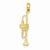 14k Gold Trumpet pendant, Adorable Pendants for Necklace