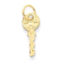 14k Gold Key Charm hide-image