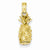 14k Gold 3-D Pineapple pendant, Delightful Pendants for Necklace